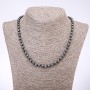 Hematite Faceted Bead Necklace, 6 mm Diameter, 45 mm Length