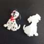 Price for 10 pcs. Blank for pendant, earrings Dalmatian Dog 35x24 mm
