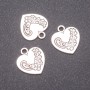 Heart Pendant, 14×16 mm, inner diameter 1.8 mm, 8 mm faceted, 20 g +/- 11 pcs