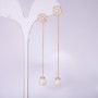 Long stud earrings, 925 Majorca series, 10 mm diameter, 80 mm length, gold plated