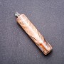 Cylindrical pendant made of landscape jasper natural stone, 64×54×12 mm