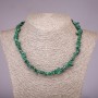 Necklace with Malachite natural stone chips 8x3 mm ±, length 45 cm+