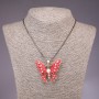 Pendant "Butterfly" on a long chain 'Black Gold', diameter 44×50 mm, length 85 cm