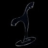 Earrings stand, clear plastic, height 140mm