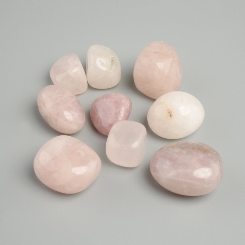 Pink Quartz Tumbled Stone, 20 mm diameter (+/-), 100 g packaging (+/-)
