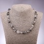 Rutilated Quartz 'Hair Quartz' Chip Necklace, 7mm diameter, 45cm length