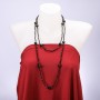 Long Agate Necklace, 140 cm