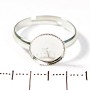 Price per pack / 10 pcs. 10 mm Round base for rings with serrated edge