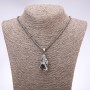 Pendant in punk goth style featuring a Wolf, 45×20 mm on a chain, length 65 cm