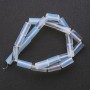 Moonstone beads on thread (synthetic) Cylindrical, 8×16 mm, 38 cm length