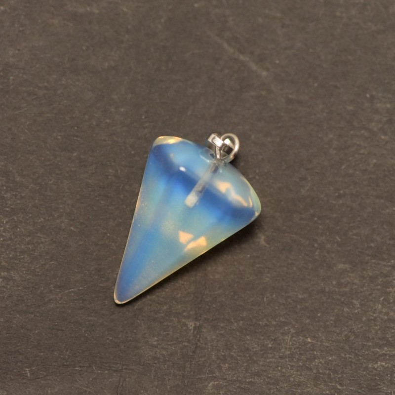 Pendulum Pendant with Synthetic Moonstone (synthetic) 14x22x30+-mm