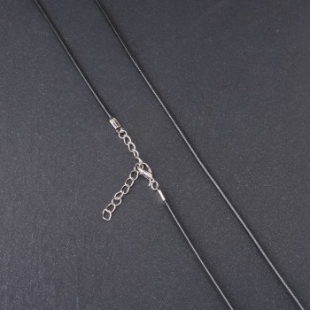 Price per pack / 10 pcs Waxed pendant cord, diameter 1.5 mm, length 60–68 cm, black