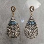 Long earrings 'Golden Beauty' gold-toned metal, length 7 cm