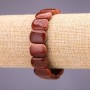 Aventurine Bracelet (synthetic) 'Golden Sand' - 16x12 mm link, length 18 cm on elastic