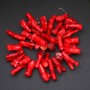 Red coral branch beads, faceted, 10x40 mm (Price per 100 g)