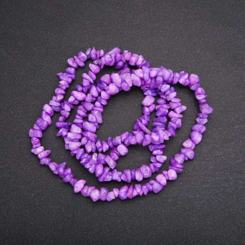 Quartz tinted chip beads on monofilament, 8 mm (+/-) diameter, 80 cm length