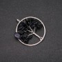 Pendant "Tree of Happiness" Aventurine Blue Sand Cairo Night, diameter 30mm