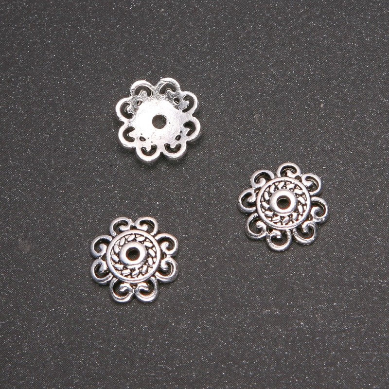 End cap fittings, diameter 13mm, inner diameter 7mm, finish 20 g +/- 17 pcs