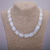 Rectangle Moonstone Necklace, 13×18 mm, length 45 cm