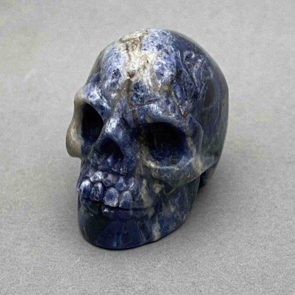 Souvenir made of natural stone Lapis Lazuli skull "Yorick" 38x49x34(+-)mm