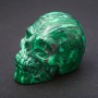 Malachite stone souvenir (pressed) skull 'Yorik' 38×49×34(+/-)mm