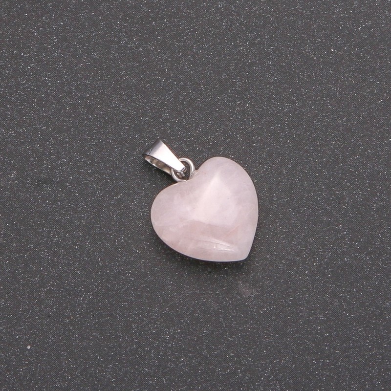 Heart Pendant in Rose Quartz