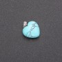 Pendant Heart Turquoise (artificial) green 14x14x23mm (single piece)