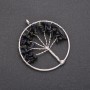 Pendant "Tree of Happiness" Aventurine Blue Sand Cairo Night, diameter 50 mm