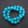 Turquoise beads (single) smooth round bead, diameter 12 (+ -) mm, strand, length 38 + - cm