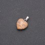 Pendant Heart with Landscape Jasper 14x14x23 (±) mm