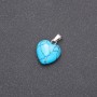 Pendant Heart Turquoise blue (artificial) 14x14x23 (+/-) mm