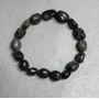 Seraphinite Natural Stone Bracelet on Elastic Cord, Faceted, 10–12 mm Diameter, 18 cm Length