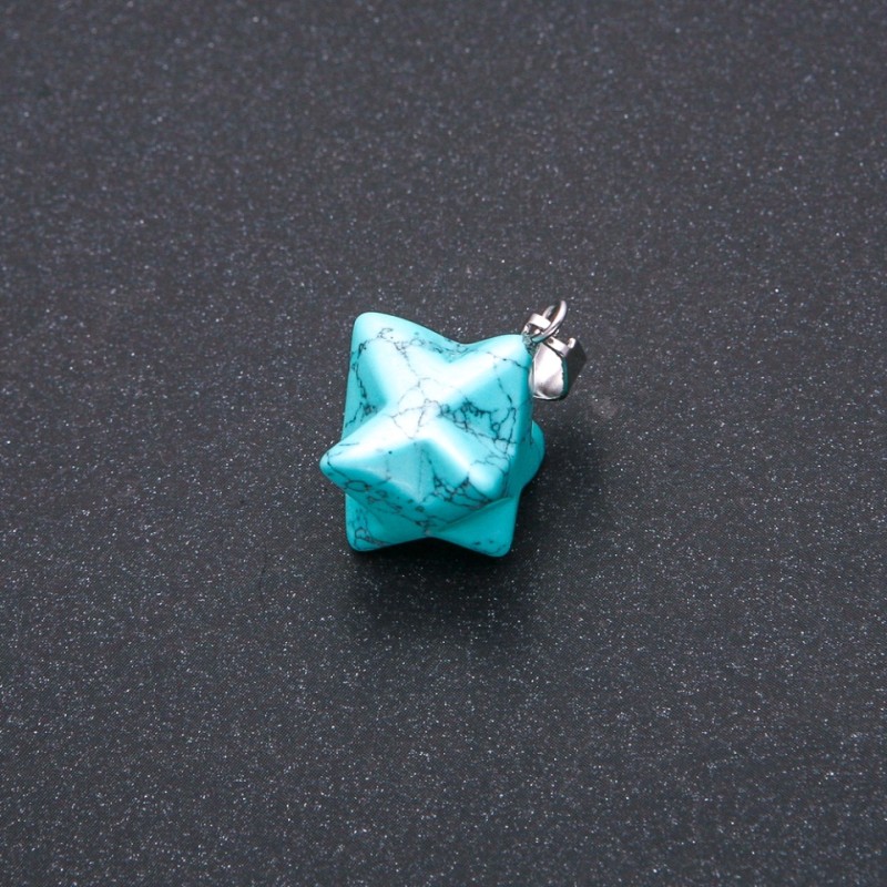 Pendant Merkabah Turquoise (single) 10x10 mm