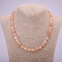 Natural Selenite Necklace, tumbled, diameter 7×9 mm (±), length 48 cm