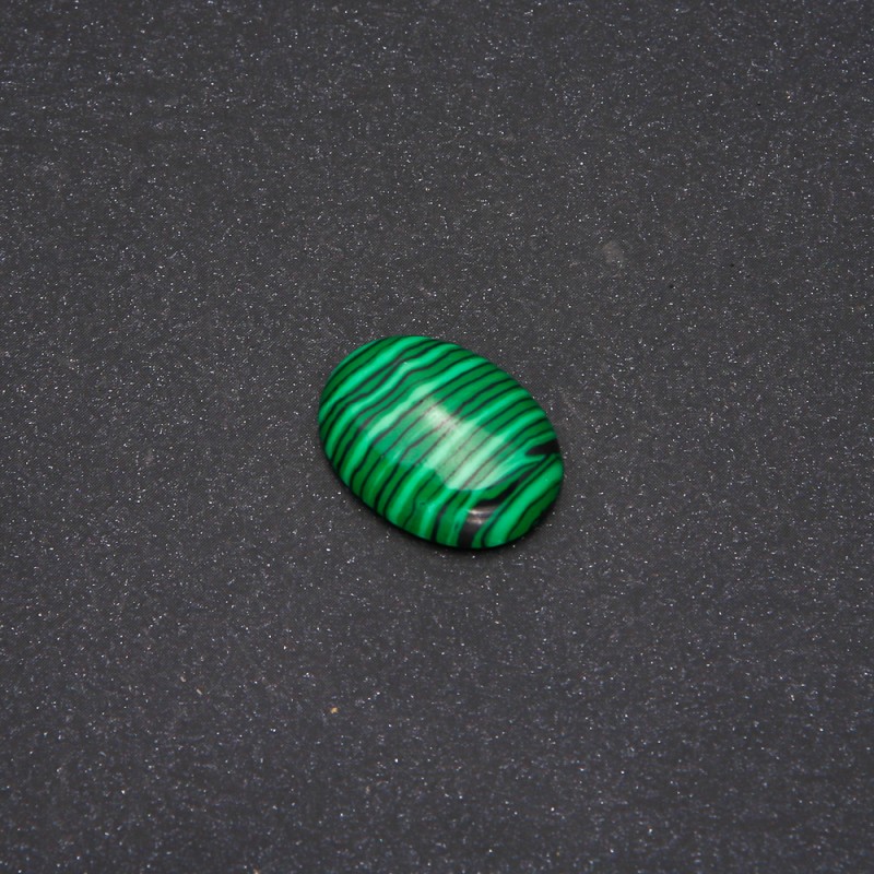 Malachite Cabochon, Glossy Finish, 20x15 mm +