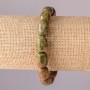 Heliotrope Jasper Bracelet with Barrel Beads on Elastic, 10x14 mm, Circumference 18 cm