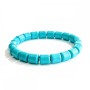 Bracelet on elastic light blue Turquoise (single piece) stone cylinder 8 5x9 (+/-) mm