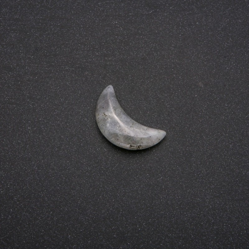 Labradorite souvenir stone in the shape of the Moon 16x30x8(±)mm