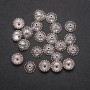 Jewelry findings end caps metal color silver, diameter 11x4.5 (+/-) mm, packaging -20 g, 28 (+/-) pcs