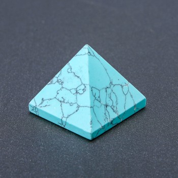 Pyramid made of natural stone Turquoise, pressed, height (+-)30 mm, length (+-)37 mm