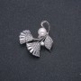 Brooch Xuping Rhodium-plated with Pearl, diameter 8 mm ±, with white stones and rhinestones, 33×31 mm ±