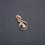 Xuping Pendant with 18k Gold Plating, White Stone and Rhinestone, 27x13mm +