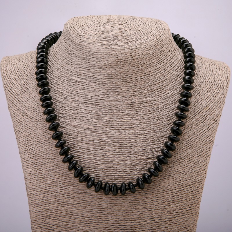 Natural Agate Bead Necklace, Disc Beads, 10×4.5 mm, 45 cm length +