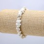 howlite stone bracelet, approx. 7 mm beads, circumference 18 cm