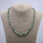 Natural Moss Agate Beads - Smooth Round Beads, Diameter 6 mm (±), Length 53–55 cm+
