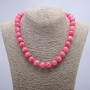 Tourmaline Necklace (Artificial) — Smooth Beads, 12 mm Diameter, 48 cm Length +