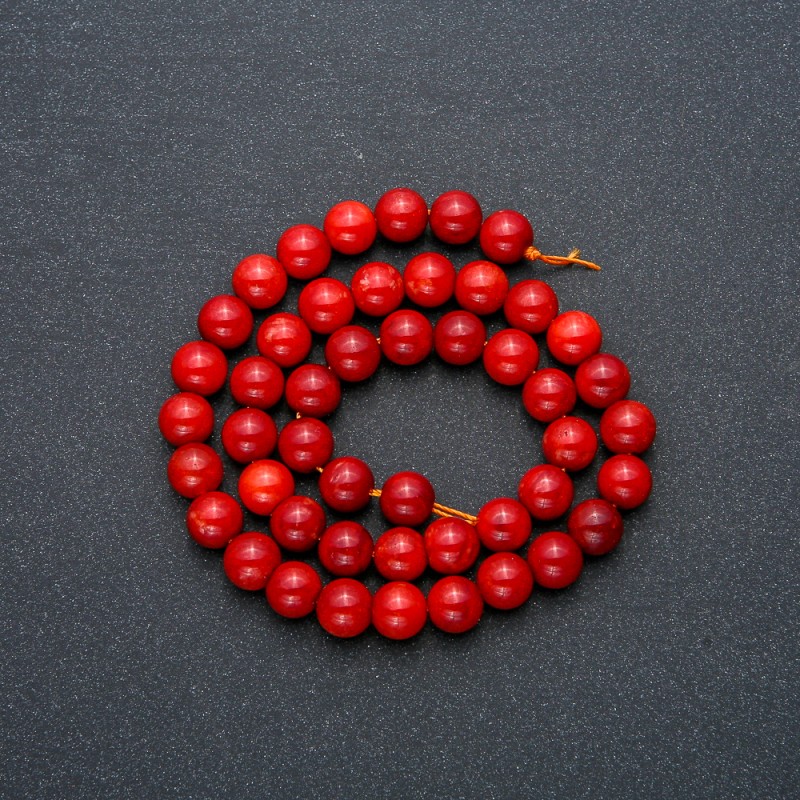 Red Jasper Beads (artificial), 8 mm diameter, 37 cm length +