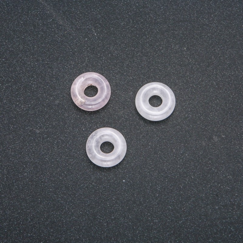 Pandora Bead Natural Rose Quartz 15x4mm, Hole Diameter 5mm+
