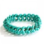 Bracelet on elastic band green turquoise with veining (single piece) interesting design