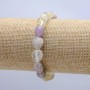 Elastic bracelet 'Assorted Tumbled', bead size 12×8 mm, circumference 18 cm+